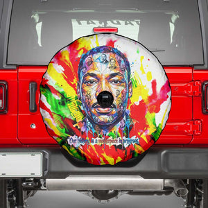 MLK Black Excellence Spare Tire Cover Martin Luther King Jr Colorful Abstract Watercolor