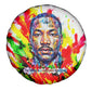 MLK Black Excellence Spare Tire Cover Martin Luther King Jr Colorful Abstract Watercolor