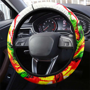 MLK Black Excellence Steering Wheel Cover Martin Luther King Jr Colorful Abstract Watercolor