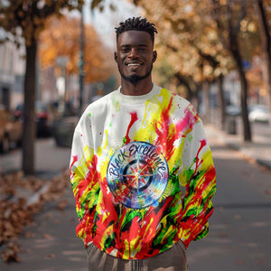 MLK Black Excellence Sweatshirt Martin Luther King Jr Colorful Abstract Watercolor