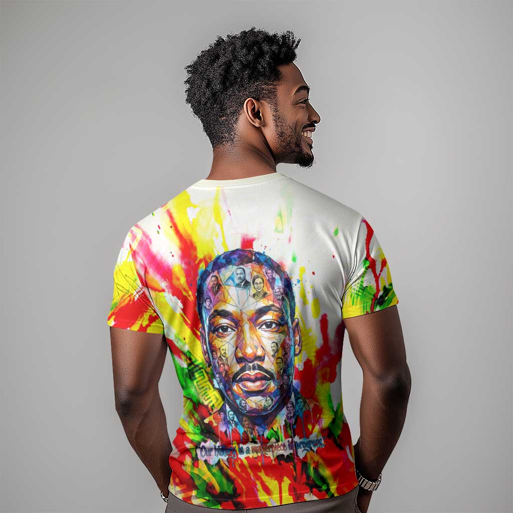 MLK Black Excellence T shirt Martin Luther King Jr Colorful Abstract Watercolor