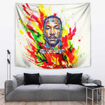 MLK Black Excellence Tapestry Martin Luther King Jr Colorful Abstract Watercolor