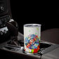 MLK Black Excellence Tumbler Cup Martin Luther King Jr Colorful Abstract Watercolor