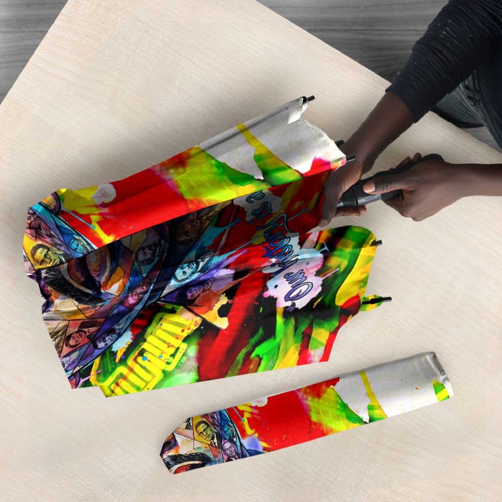 MLK Black Excellence Umbrella Martin Luther King Jr Colorful Abstract Watercolor
