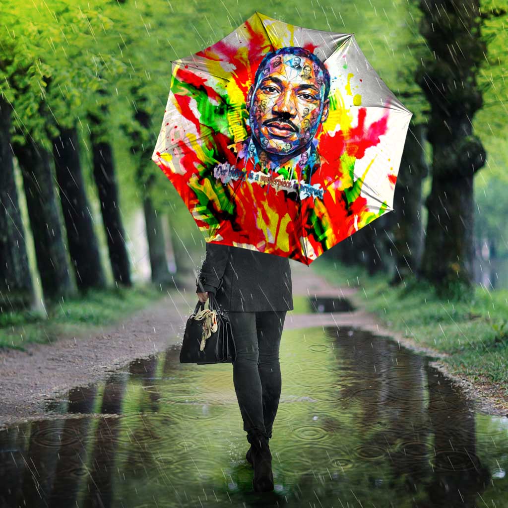 MLK Black Excellence Umbrella Martin Luther King Jr Colorful Abstract Watercolor