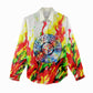 MLK Black Excellence Women Casual Shirt Martin Luther King Jr Colorful Abstract Watercolor