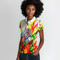 MLK Black Excellence Women Polo Shirt Martin Luther King Jr Colorful Abstract Watercolor