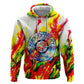 MLK Black Excellence Zip Hoodie Martin Luther King Jr Colorful Abstract Watercolor