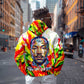 MLK Black Excellence Zip Hoodie Martin Luther King Jr Colorful Abstract Watercolor