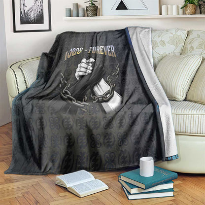 1926 Forever Black History Month Blanket Broken Chains Freedom Adinkra Symbol