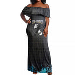 1926 Forever Black History Month Off Shoulder Maxi Dress Broken Chains Freedom Adinkra Symbol