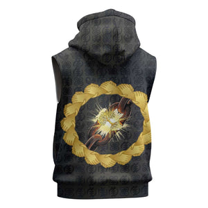 1926 Forever Black History Month Sleeveless Hoodie Broken Chains Freedom Adinkra Symbol