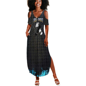 1926 Forever Black History Month Summer Maxi Dress Broken Chains Freedom Adinkra Symbol