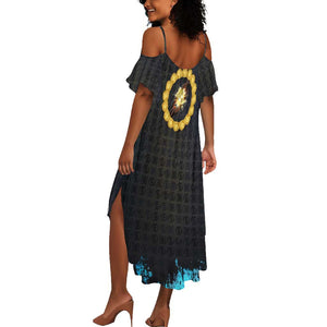 1926 Forever Black History Month Summer Maxi Dress Broken Chains Freedom Adinkra Symbol