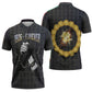 1926 Forever Black History Month Zipper Polo Shirt Broken Chains Freedom Adinkra Symbol