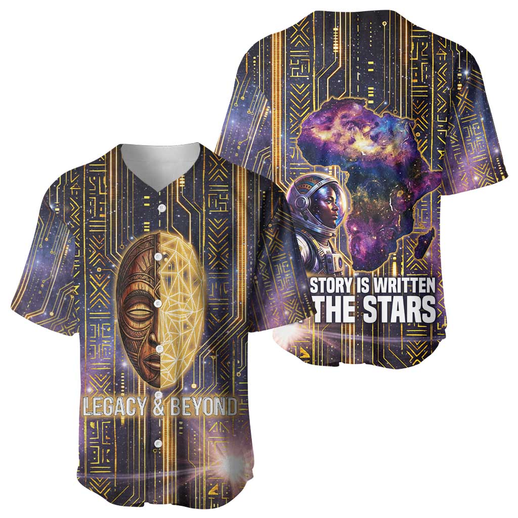 Afrofuturism Legacy Beyond Baseball Jersey African Astronaut Galaxy Mask
