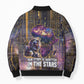 Afrofuturism Legacy Beyond Bomber Puffer Jacket African Astronaut Galaxy Mask