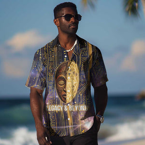 Afrofuturism Legacy Beyond Hawaiian Shirt African Astronaut Galaxy Mask