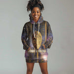 Afrofuturism Legacy Beyond Hoodie Dress African Astronaut Galaxy Mask