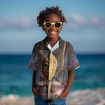Afrofuturism Legacy Beyond Kid Hawaiian Shirt African Astronaut Galaxy Mask