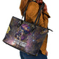Afrofuturism Legacy Beyond Leather Tote Bag African Astronaut Galaxy Mask