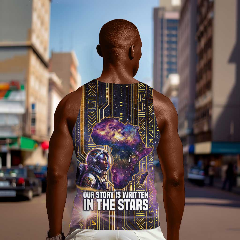 Afrofuturism Legacy Beyond Men Tank Top African Astronaut Galaxy Mask
