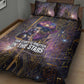 Afrofuturism Legacy Beyond Quilt Bed Set African Astronaut Galaxy Mask