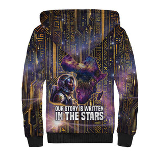 Afrofuturism Legacy Beyond Sherpa Hoodie African Astronaut Galaxy Mask