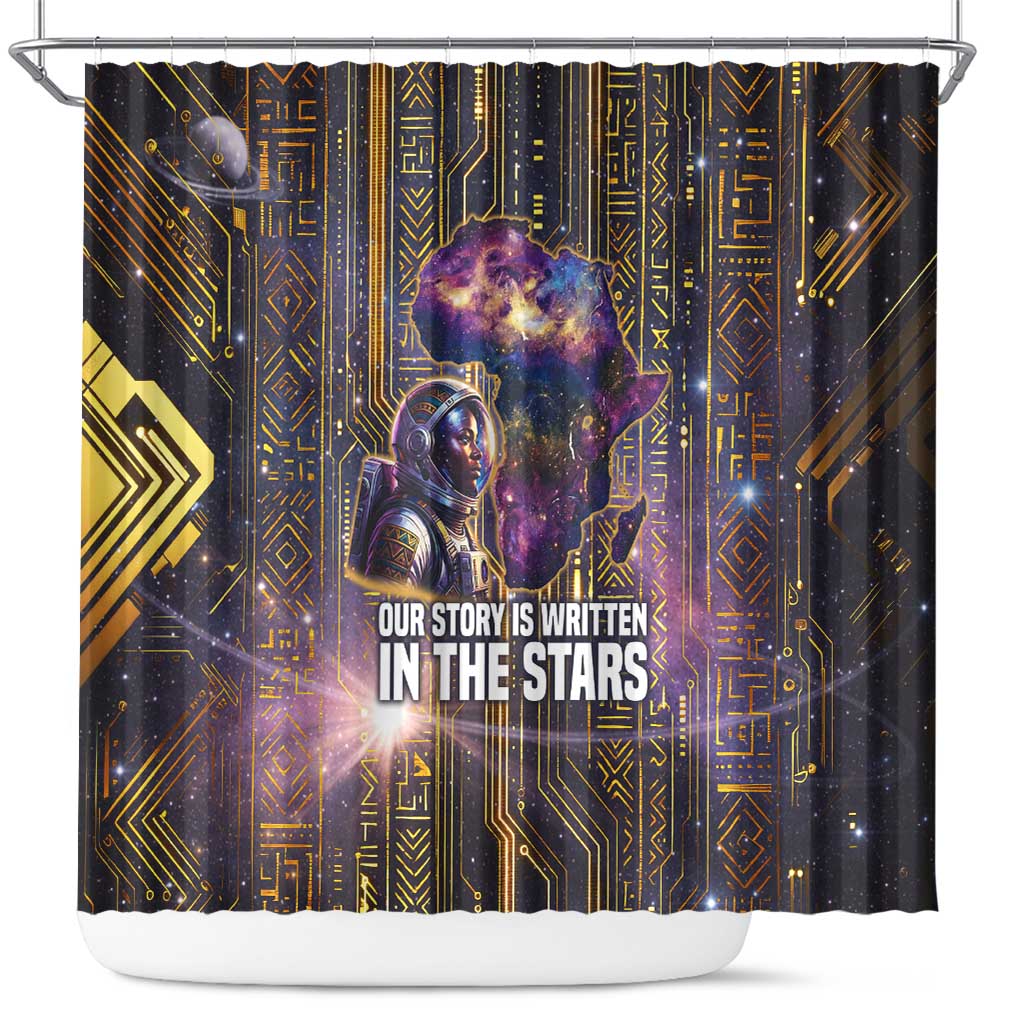 Afrofuturism Legacy Beyond Shower Curtain African Astronaut Galaxy Mask