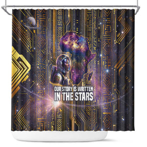 Afrofuturism Legacy Beyond Shower Curtain African Astronaut Galaxy Mask