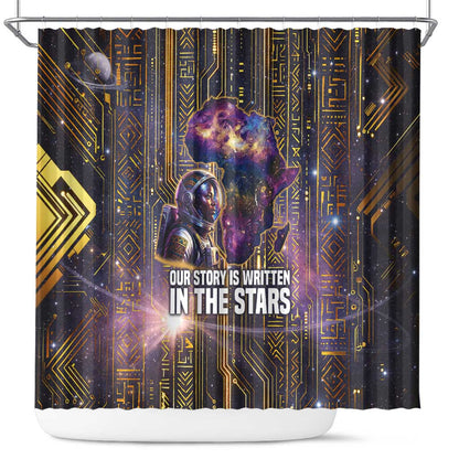 Afrofuturism Legacy Beyond Shower Curtain African Astronaut Galaxy Mask