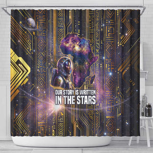 Afrofuturism Legacy Beyond Shower Curtain African Astronaut Galaxy Mask