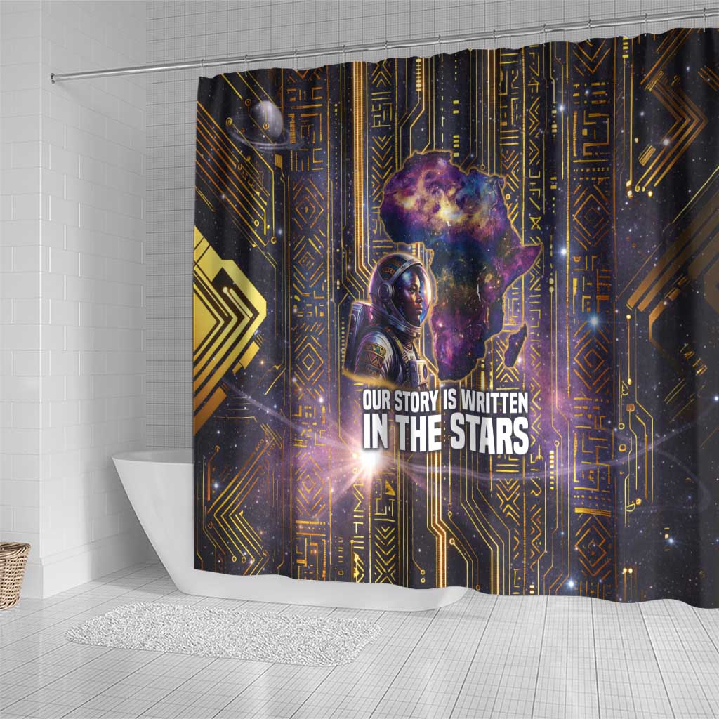 Afrofuturism Legacy Beyond Shower Curtain African Astronaut Galaxy Mask