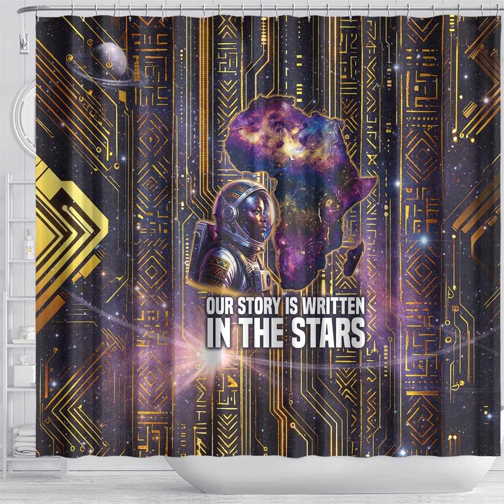 Afrofuturism Legacy Beyond Shower Curtain African Astronaut Galaxy Mask