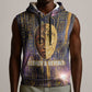 Afrofuturism Legacy Beyond Sleeveless Hoodie African Astronaut Galaxy Mask
