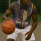 Afrofuturism Legacy Beyond Sleeveless Zip Hoodie African Astronaut Galaxy Mask