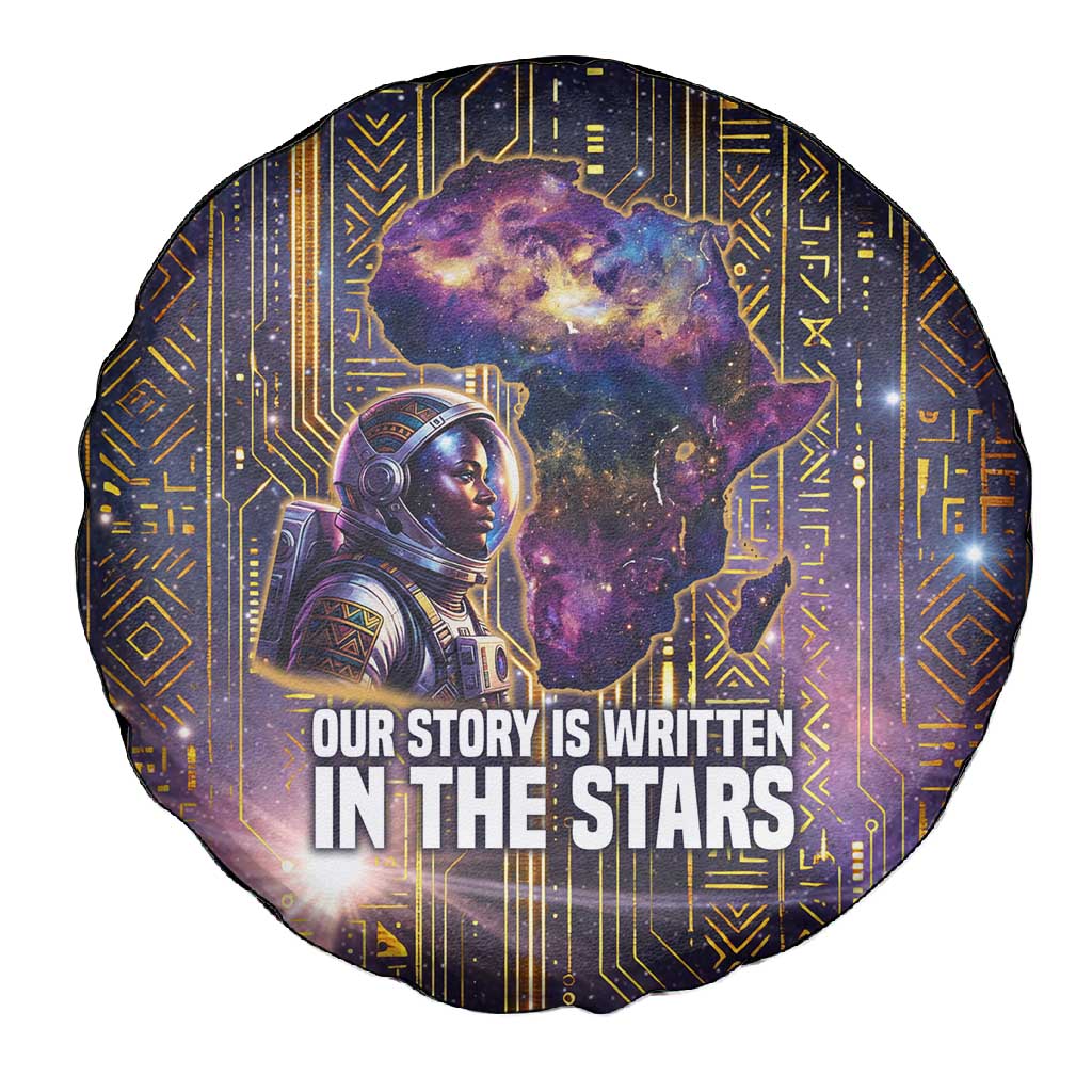 Afrofuturism Legacy Beyond Spare Tire Cover African Astronaut Galaxy Mask