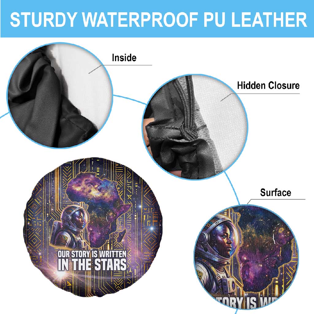 Afrofuturism Legacy Beyond Spare Tire Cover African Astronaut Galaxy Mask