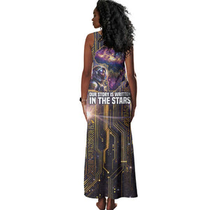 Afrofuturism Legacy Beyond Tank Maxi Dress African Astronaut Galaxy Mask