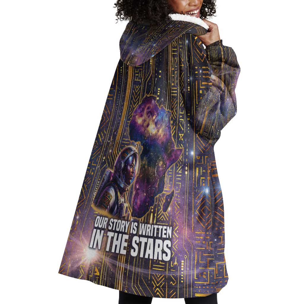 Afrofuturism Legacy Beyond Wearable Blanket Hoodie African Astronaut Galaxy Mask