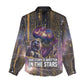 Afrofuturism Legacy Beyond Women Casual Shirt African Astronaut Galaxy Mask