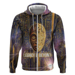 Afrofuturism Legacy Beyond Zip Hoodie African Astronaut Galaxy Mask