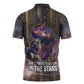 Afrofuturism Legacy Beyond Zipper Polo Shirt African Astronaut Galaxy Mask