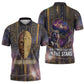 Afrofuturism Legacy Beyond Zipper Polo Shirt African Astronaut Galaxy Mask