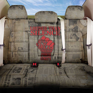Louder Than Silence African Back Car Seat Cover Civil Rights News Megaphone