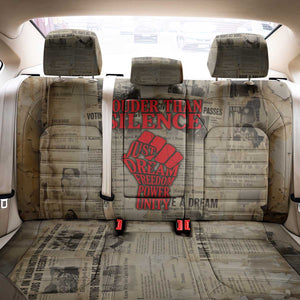 Louder Than Silence African Back Car Seat Cover Civil Rights News Megaphone