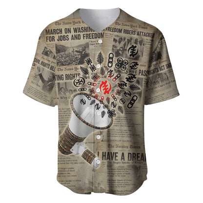 Louder Than Silence African Baseball Jersey Civil Rights News Megaphone