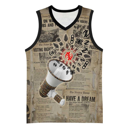 Louder Than Silence African Basketball Jersey Civil Rights News Megaphone