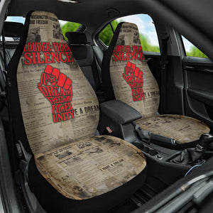 Louder Than Silence African Car Seat Cover Civil Rights News Megaphone