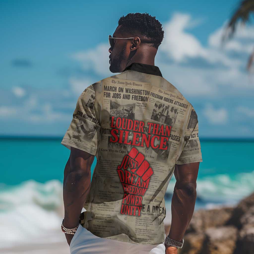 Louder Than Silence African Hawaiian Shirt Civil Rights News Megaphone